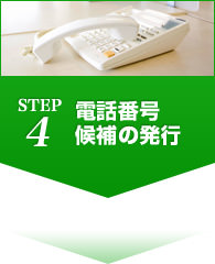 STEP4 電話番号候補の発行