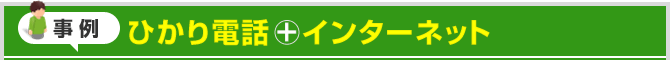 事例 ひかり電話＋インターネット
