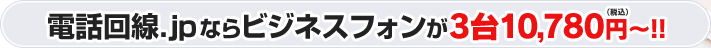 電話回線.jpならビジネスフォンが3台10,780円（税込）～！！
