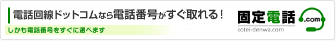 固定電話ドットコムなら電話番号がすぐ取れる！